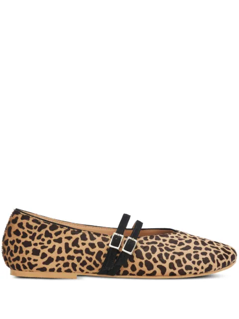 SMILING SHOES Mazie buckle-strap ballet flats