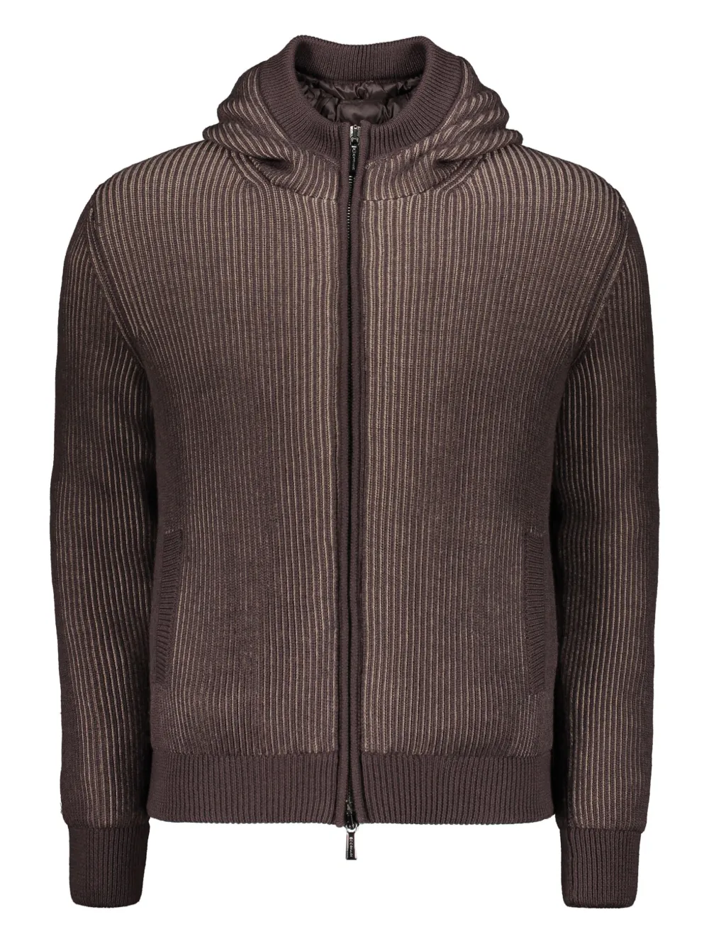 Moorer フーデッド パデッドジャケット - ブラウン Moorer フーデッド パデッドジャケット - ブラウン