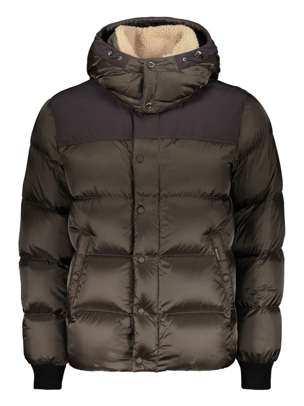 Moorer logo-patch padded jacket | Brown | Image 1