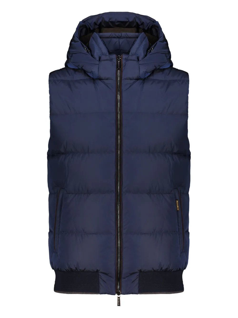 Moorer Atan-amc フーデッド パデッドベスト - ブルー Moorer Atan-amc フーデッド パデッドベスト - ブルー