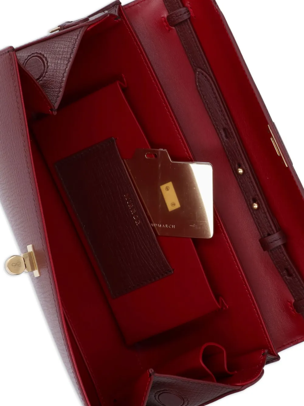 Anya Hindmarch Mortimer leren clutch Rood