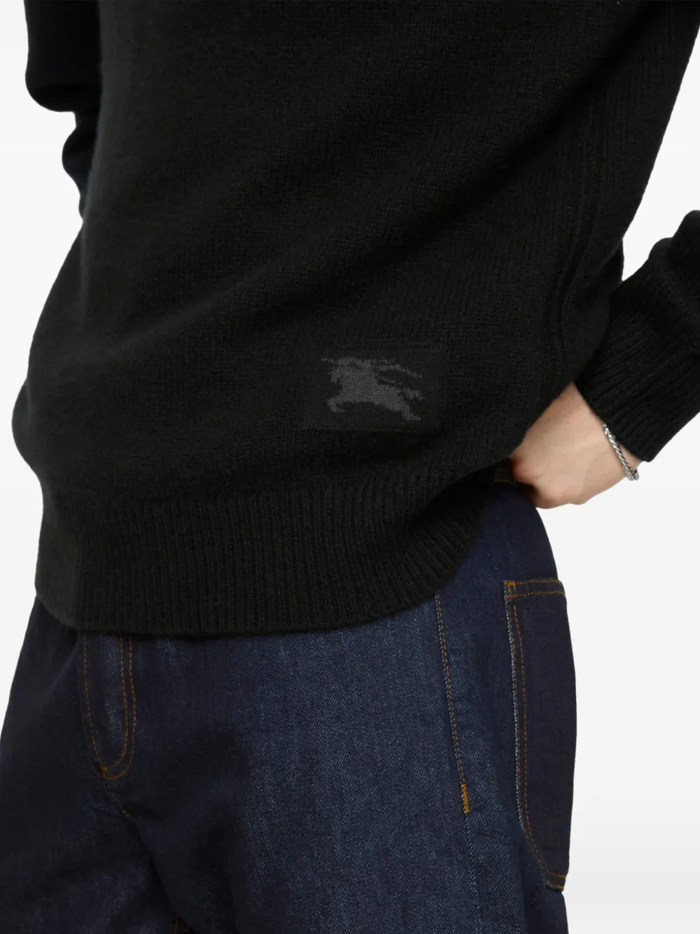  Burberry Jersey Con Coderas - Negro 