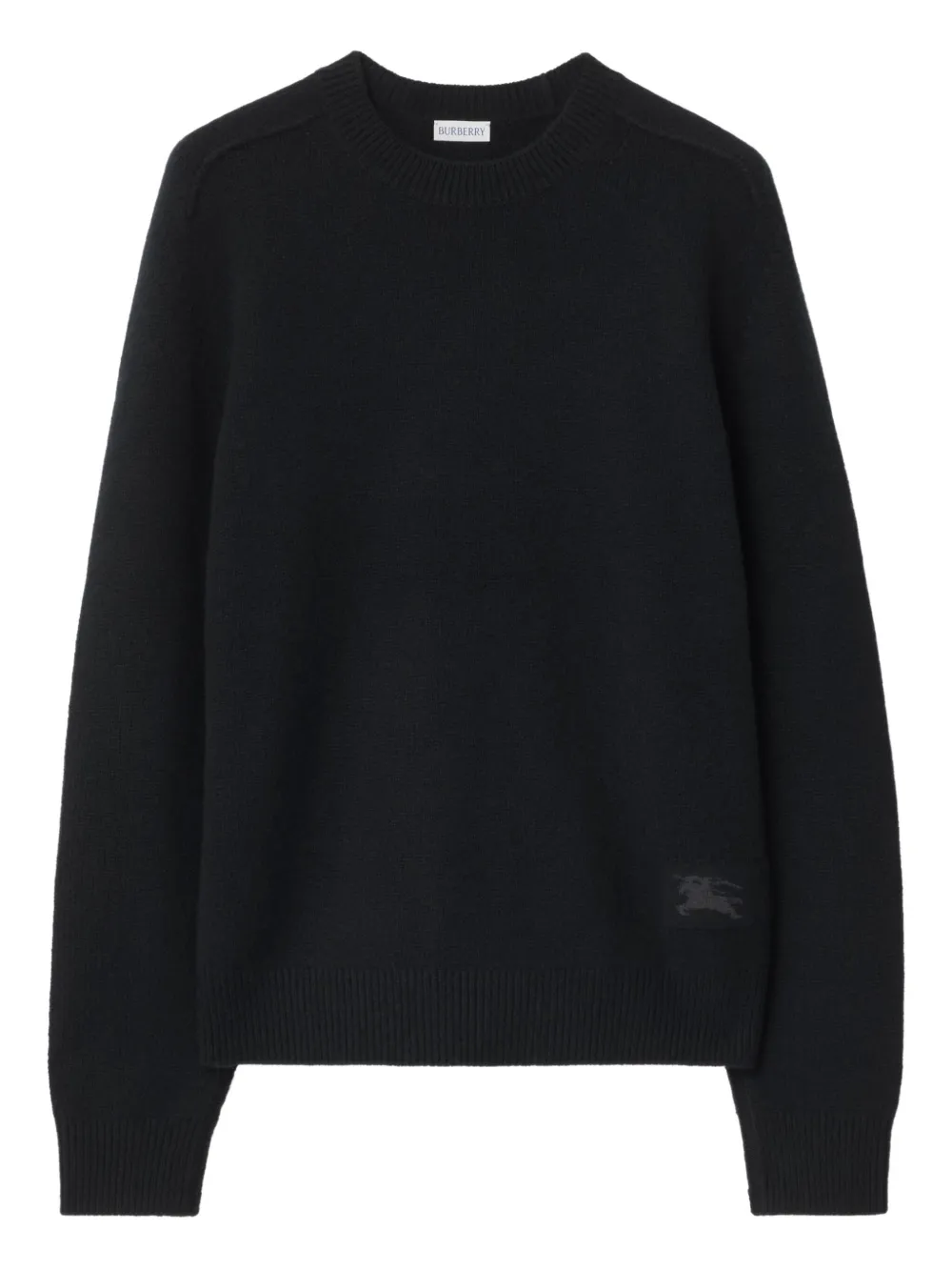 Burberry elbow-patch cashmere sweater - Black