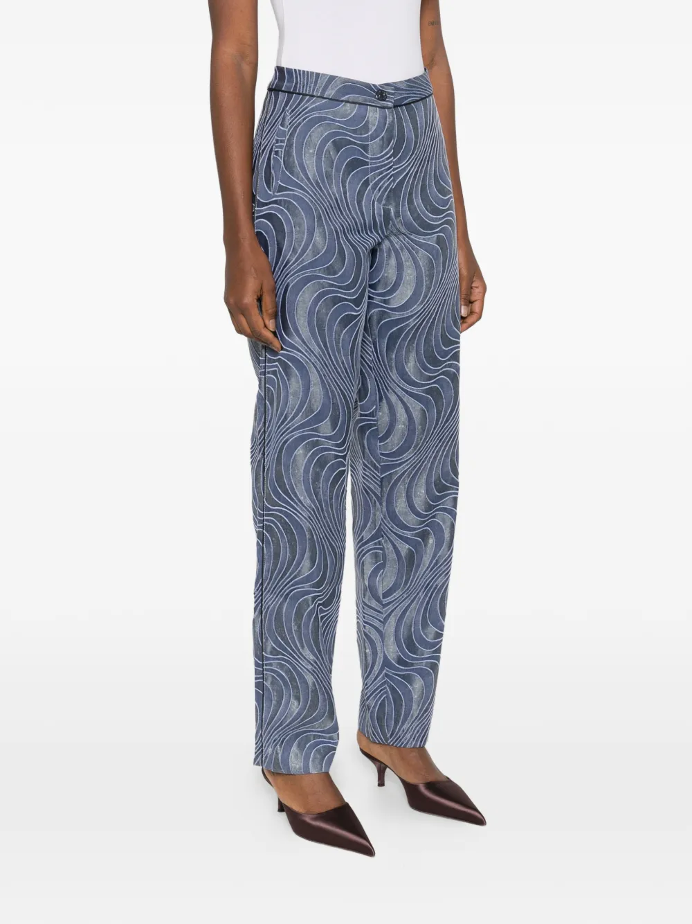  Botsi Pantalones Con Ilusión Estampada - Azul 