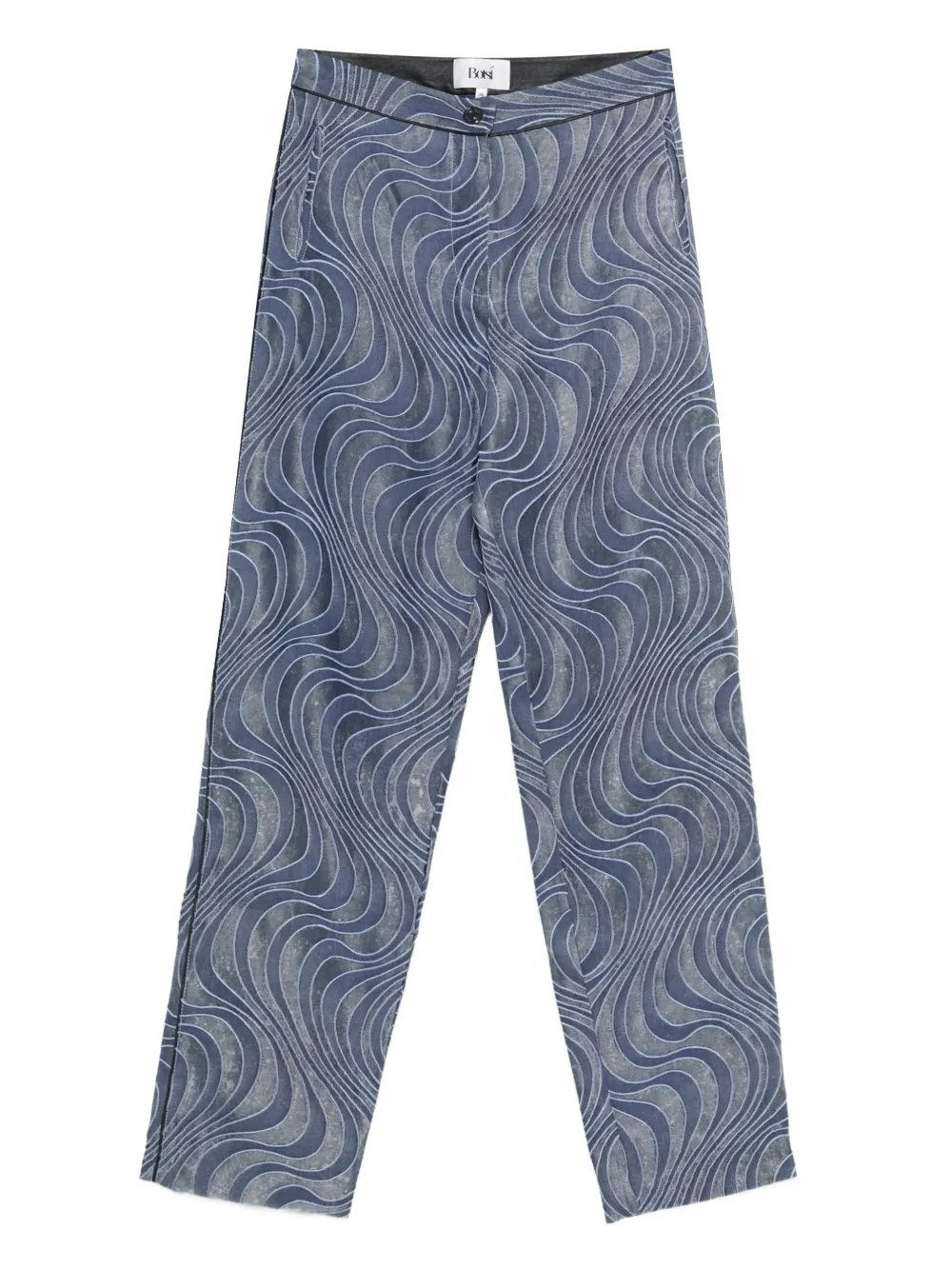 Botsi illusion-print trousers | Blue | Image 1