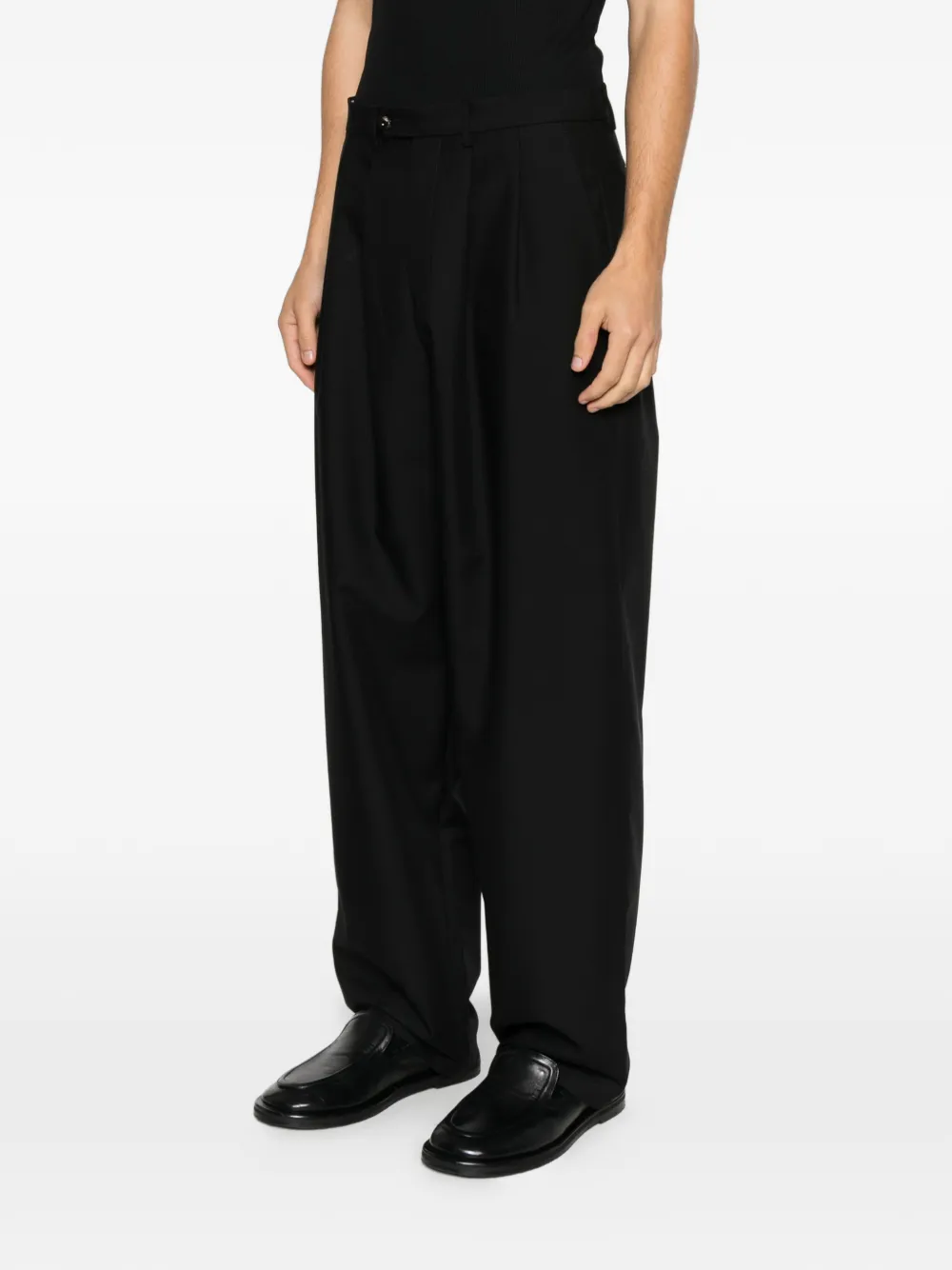  Lc23 Pleated Wool Trousers - Black 