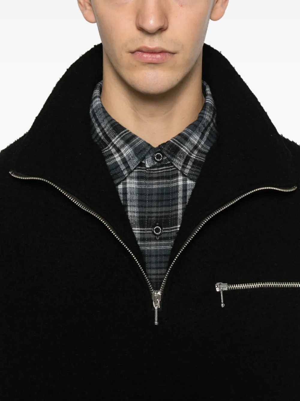 Lc23 Casentino Half-zip Sweater Clothing In Black