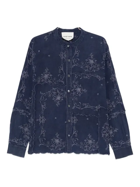 Antik Batik Camicia Carmina con orlo a smerlo