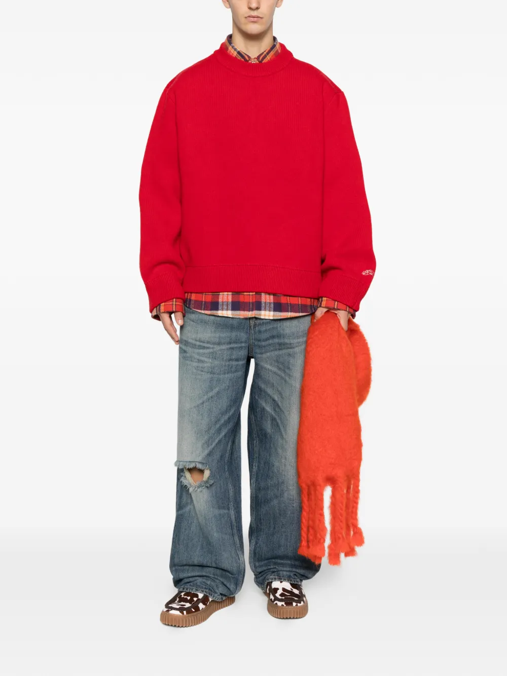 LC23 crew neck sweater - Rood