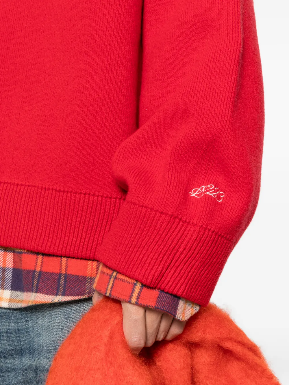 Lc23 Round Collar Sweater Clothing In Red