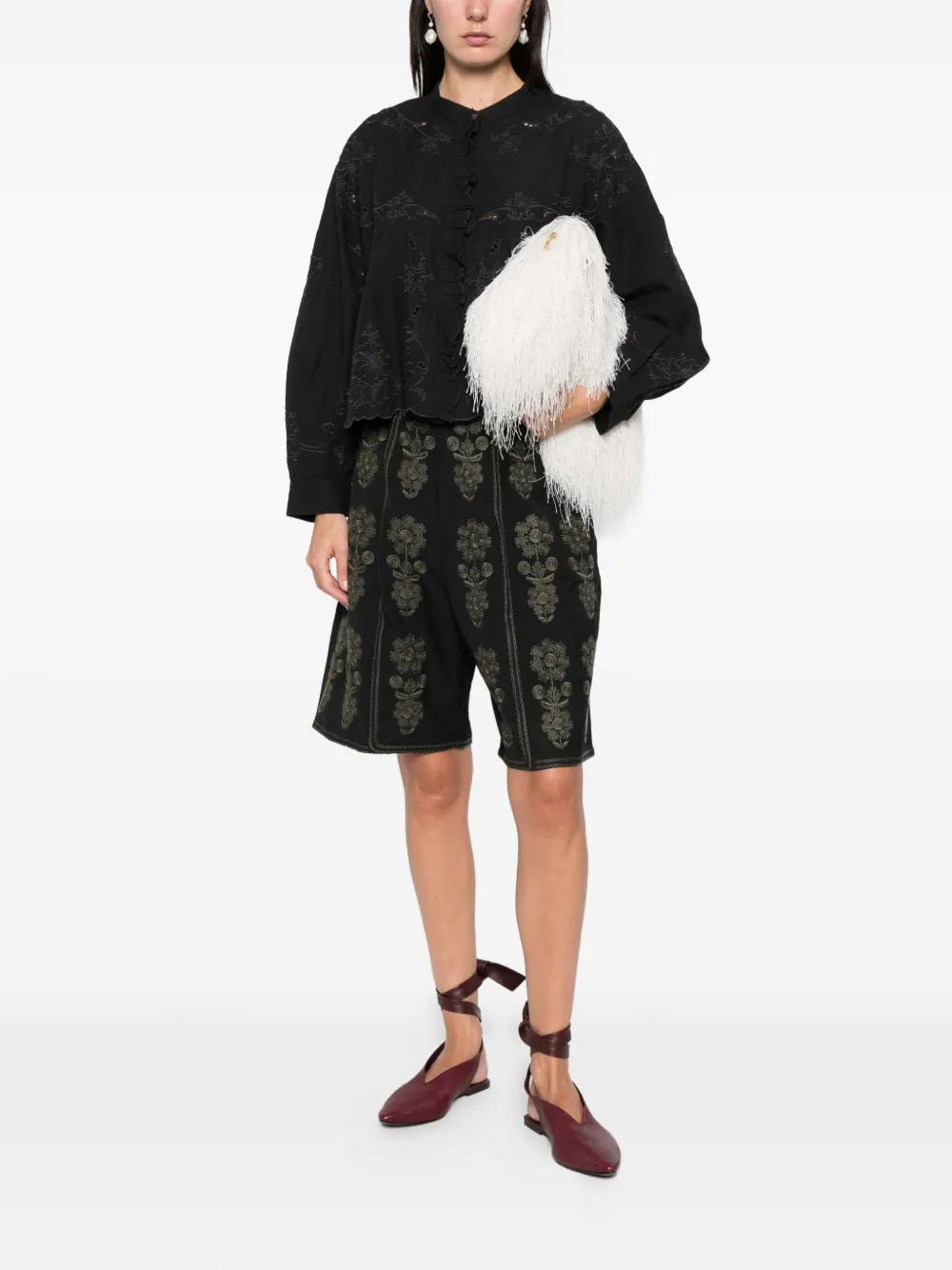 Antik Batik Carmina blouse - Zwart