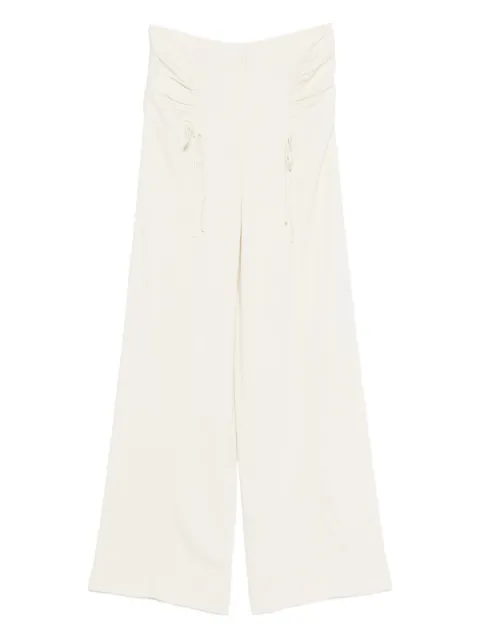 Botsi ruched-design drawstring-detail trousers