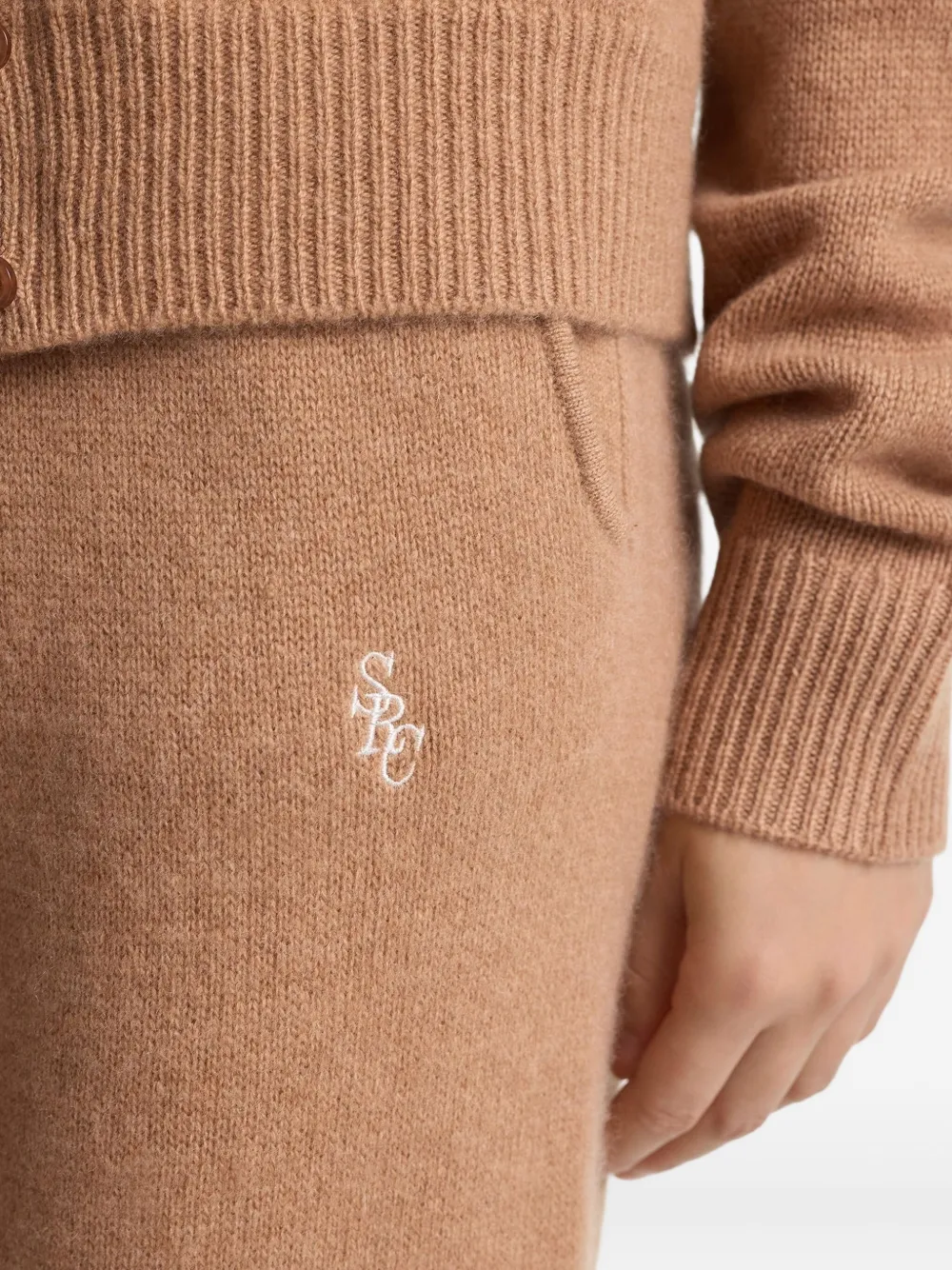 Sporty And Rich Embroidered Trousers In Brown