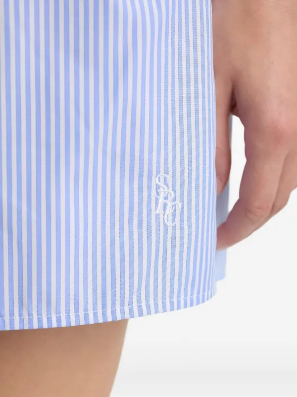 Sporty & Rich ストライプ ショートパンツ | ブルー | FARFETCH JP