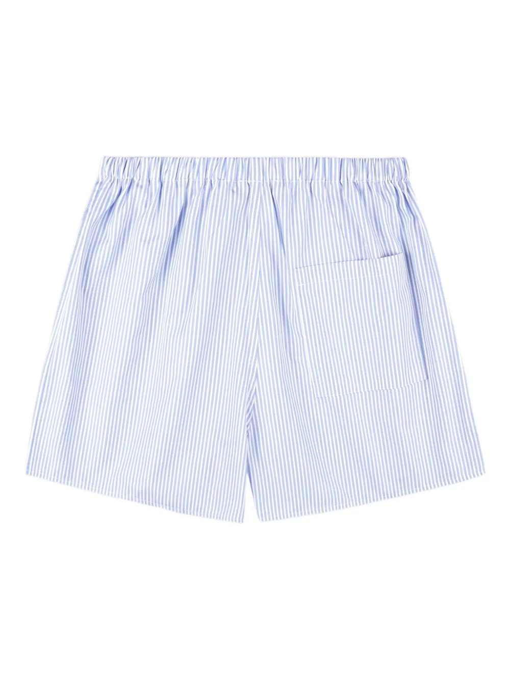 Sporty And Rich Striped Button Shorts In Blue