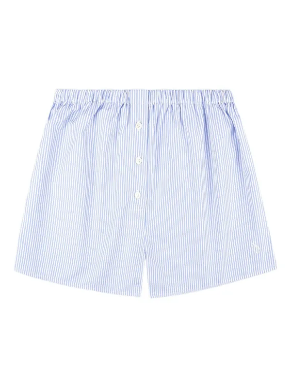 Sporty & Rich ストライプ ショートパンツ | ブルー | FARFETCH JP