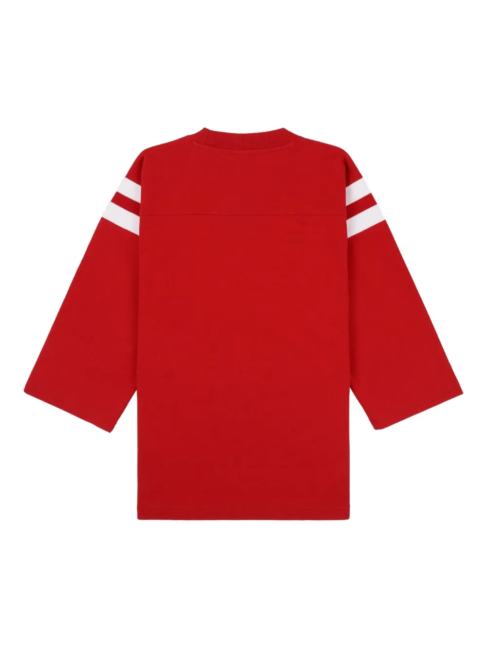 Sporty And Rich Striped Graphic Top In Red