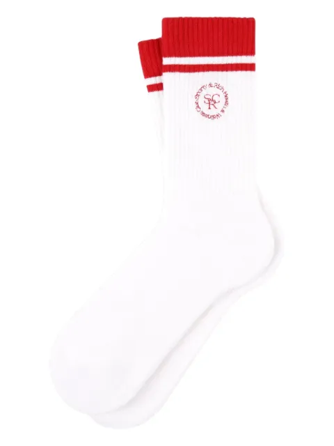 Sporty & Rich ribbed logo socks