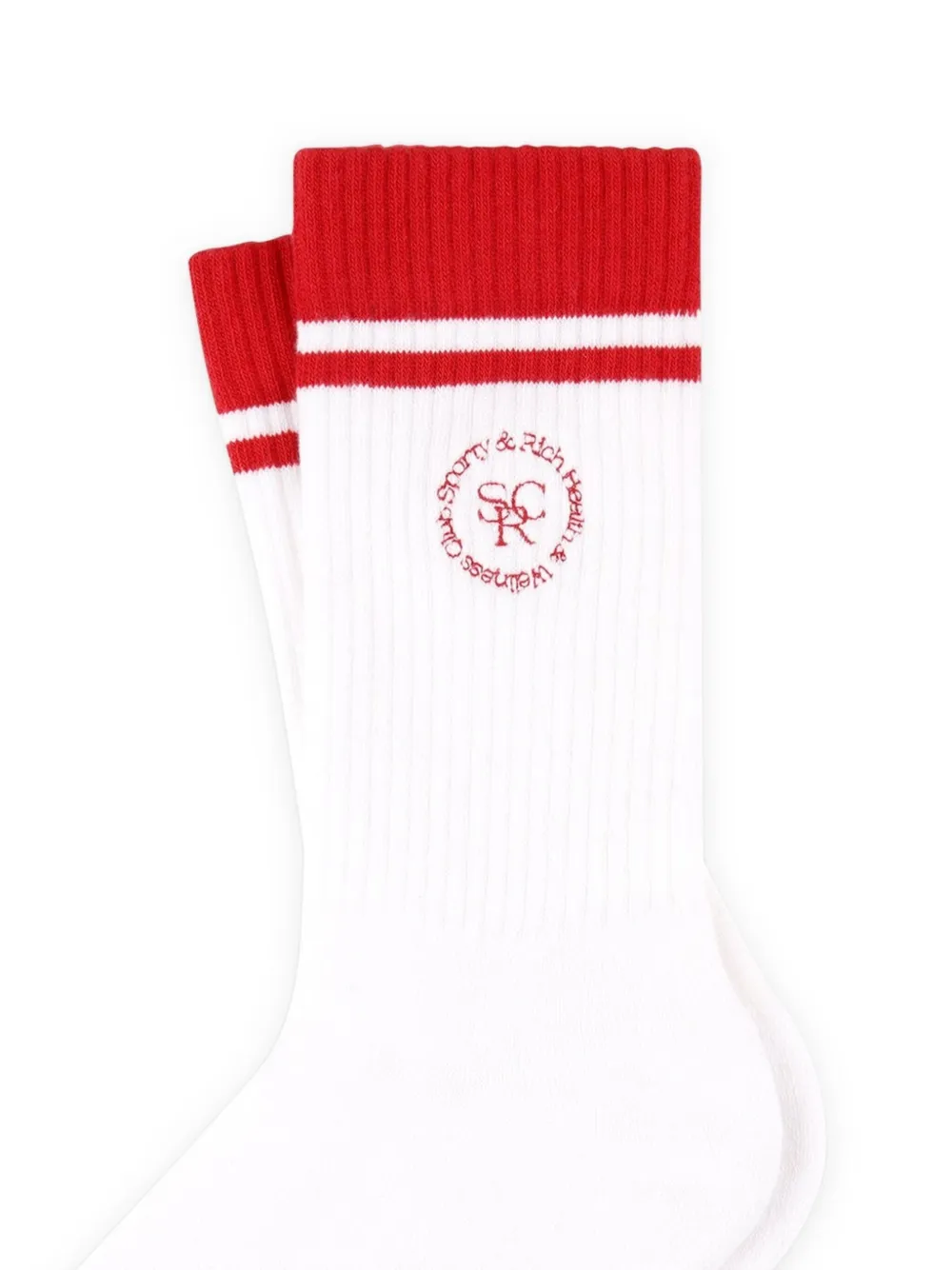 Sporty & Rich Geribbelde sokken Wit