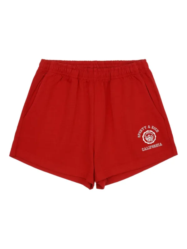 【美品】【 sporty & rich】ショートパンツ Sporty & Rich ショートパンツ | レッド | FARFETCH JP