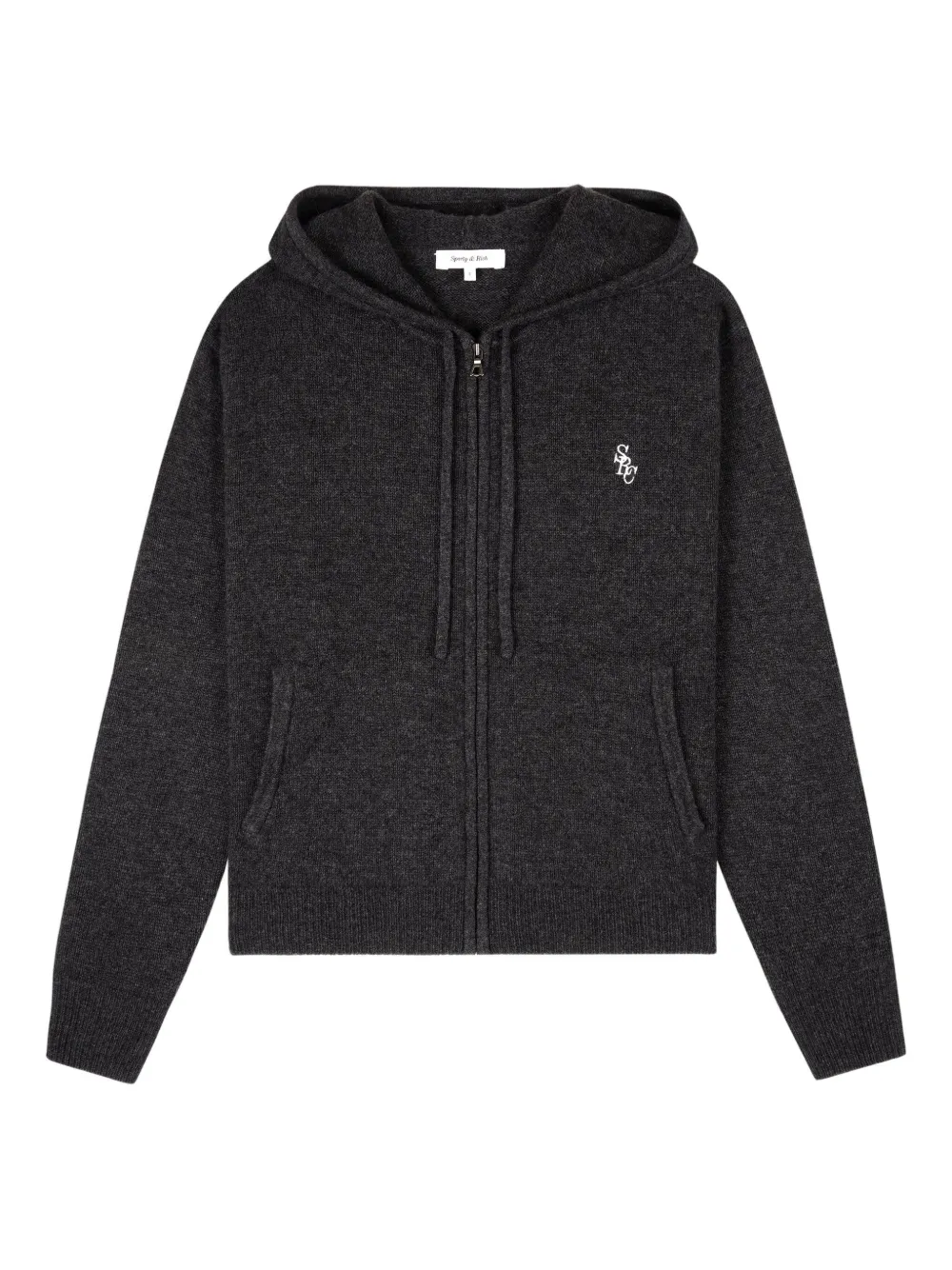 Sporty & Rich zip hoodie - Grau