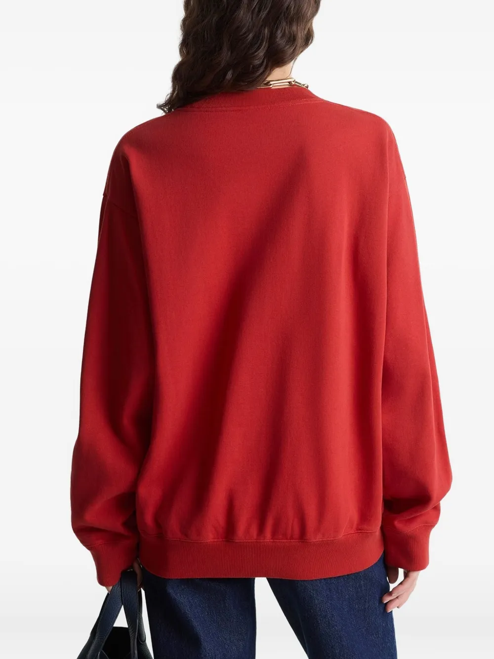 Sporty And Rich Appliqué Sweatshirt In Red