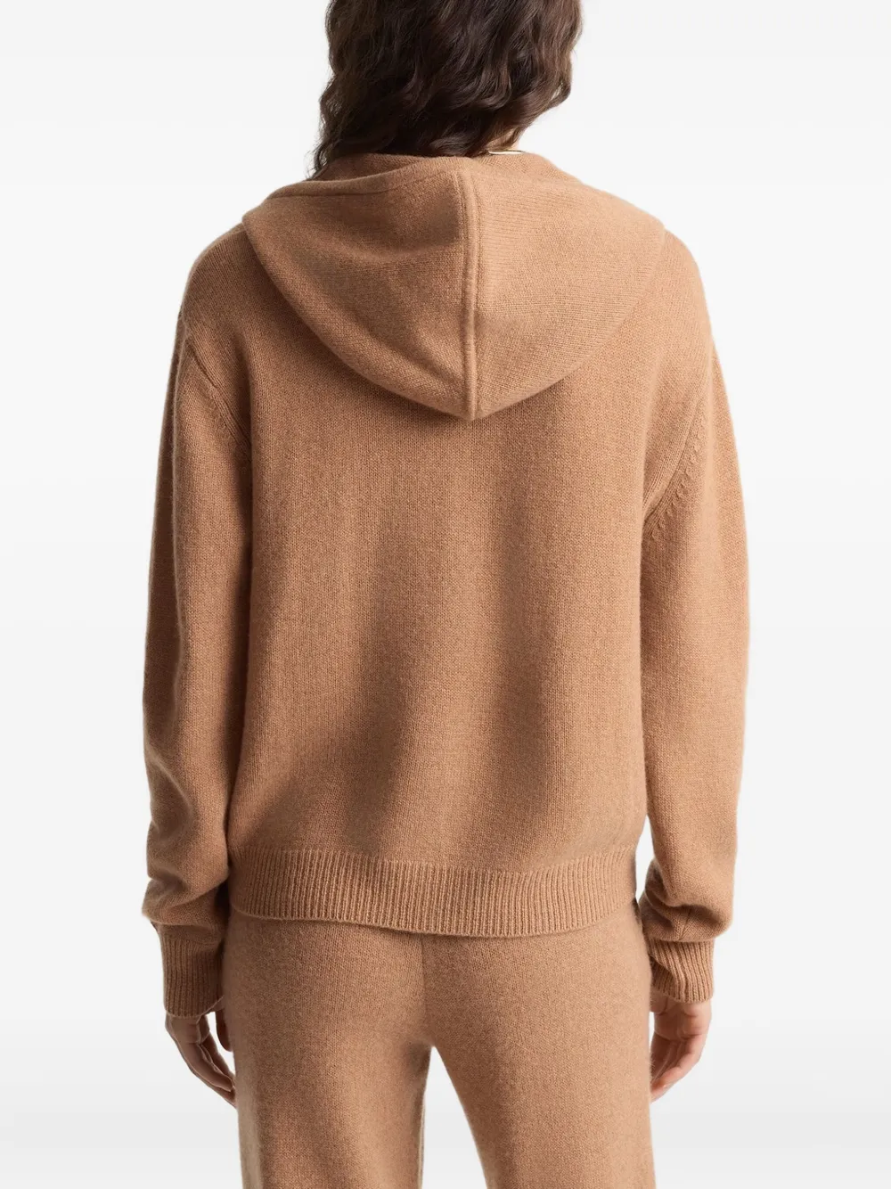 Sporty & Rich Top met borduurwerk en capuchon Beige