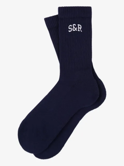 Sporty & Rich ribbed logo socks