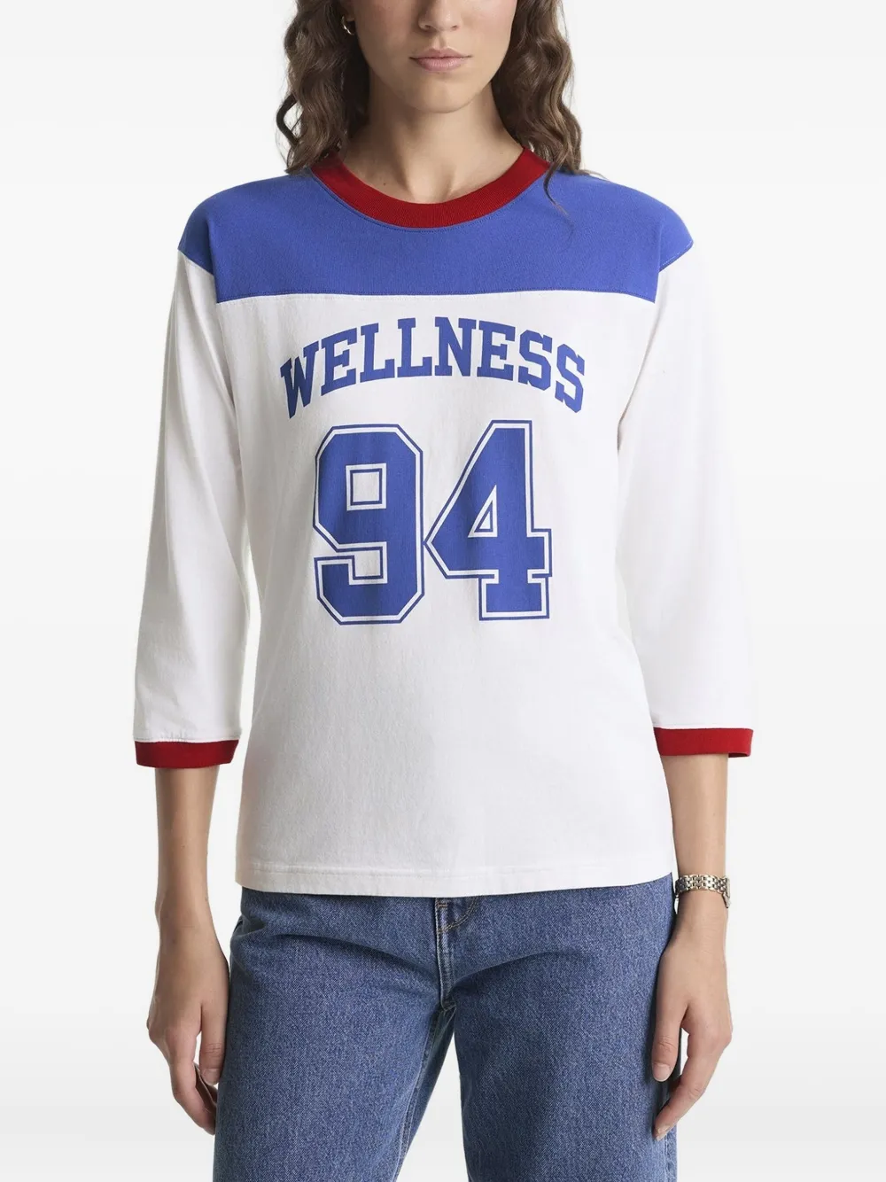 Sporty And Rich Wellness Graphic Top In White