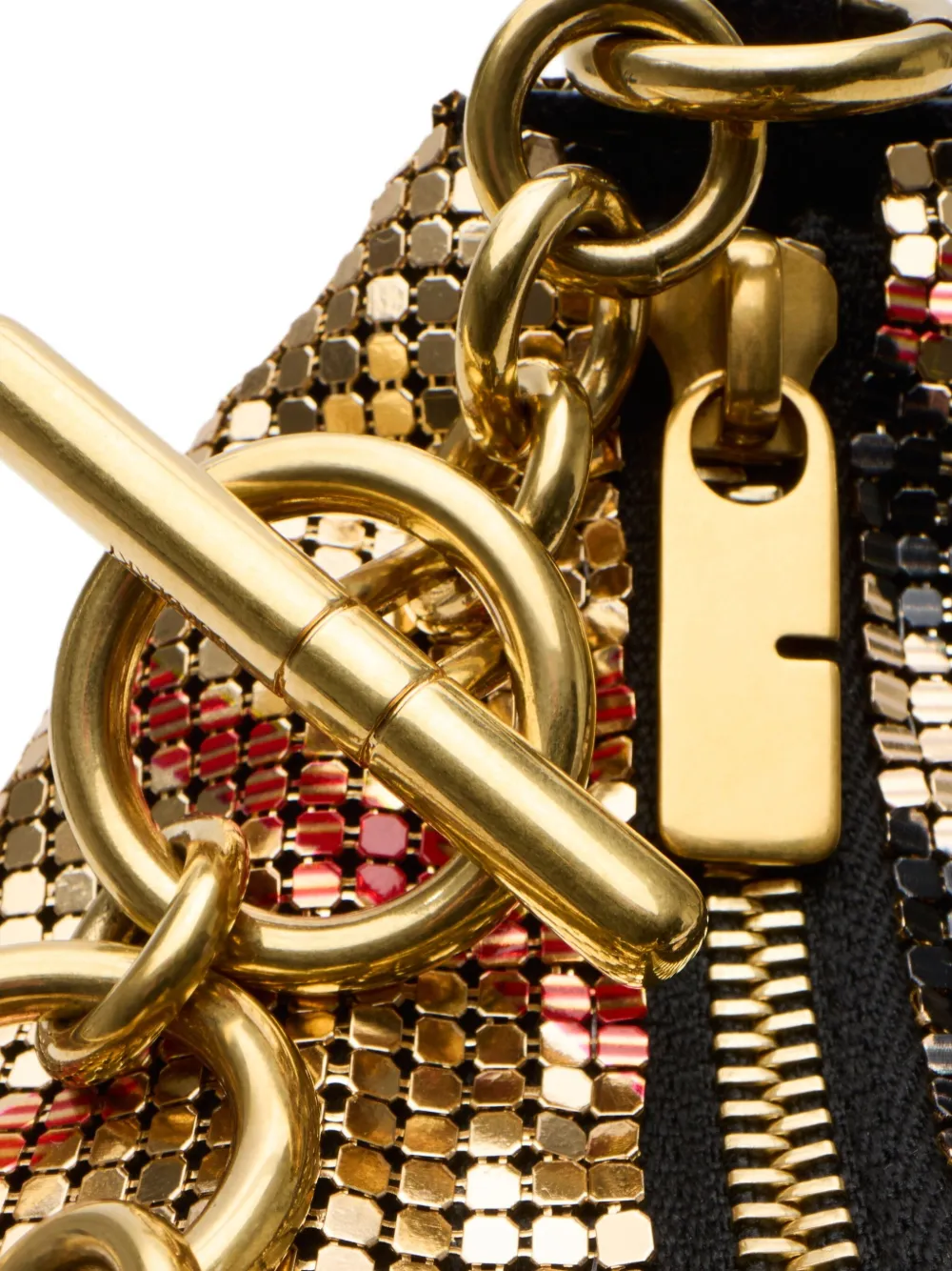 Burberry Chainmail Check Mini Bag In Neutral