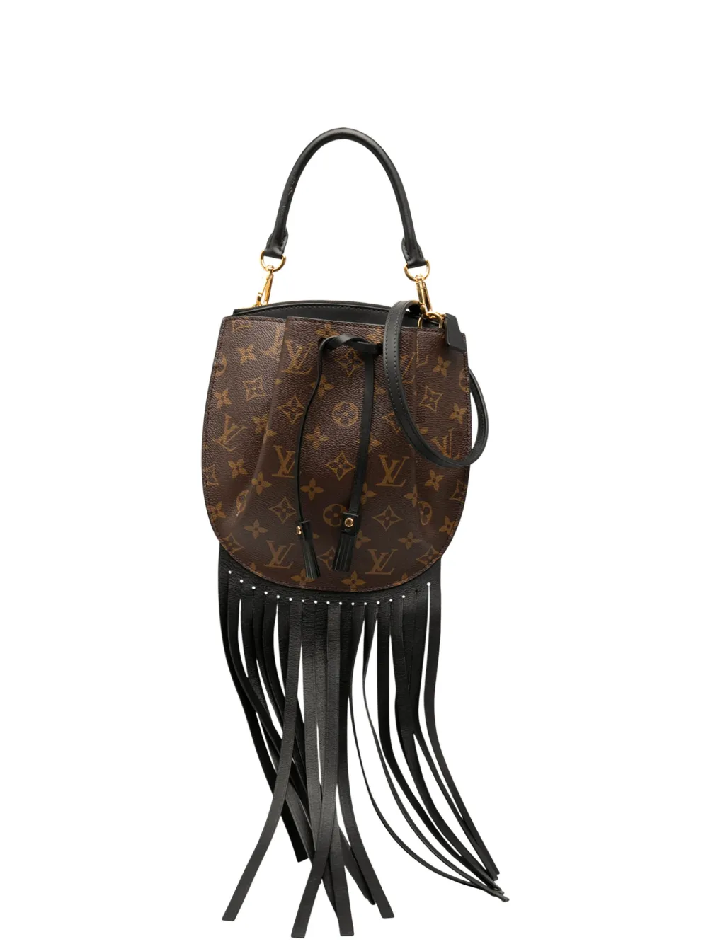 Louis Vuitton Pre-Owned 2016 Monogram Fringed Noe bucket bag - ブラウン Louis Vuitton Pre-Owned 2016 Monogram Fringed Noe bucket bag - ブラウン