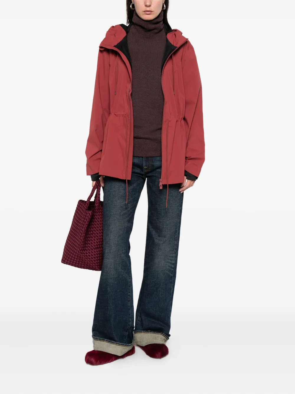 Rains Jas met ritssluiting Rood