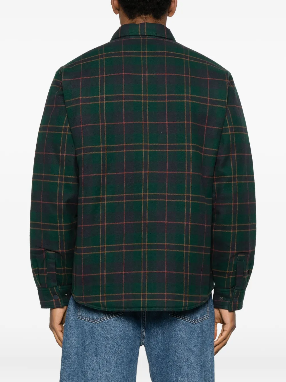 Carhartt WIP Geruit jack met zak Zwart
