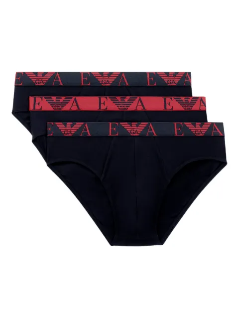 Emporio Armani elastic logo briefs (pack of three)