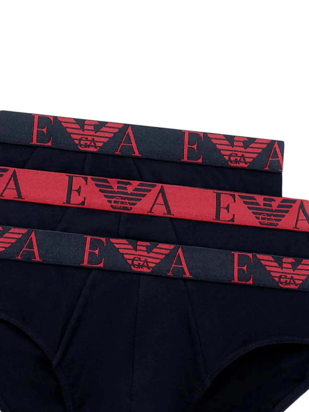 Emporio Armani elastic logo briefs (pack of three) | Image 2