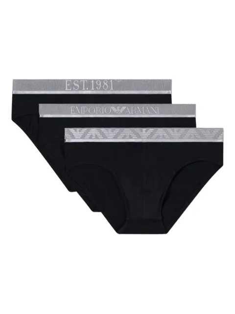 Emporio Armani logo-band briefs (pack of three)