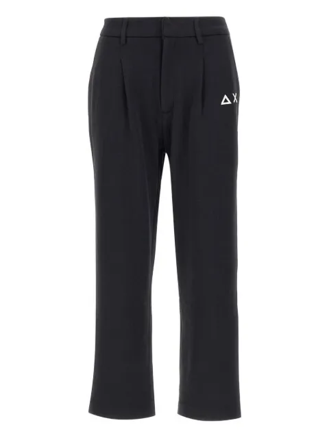 Sun68 pleated logo-detail trousers