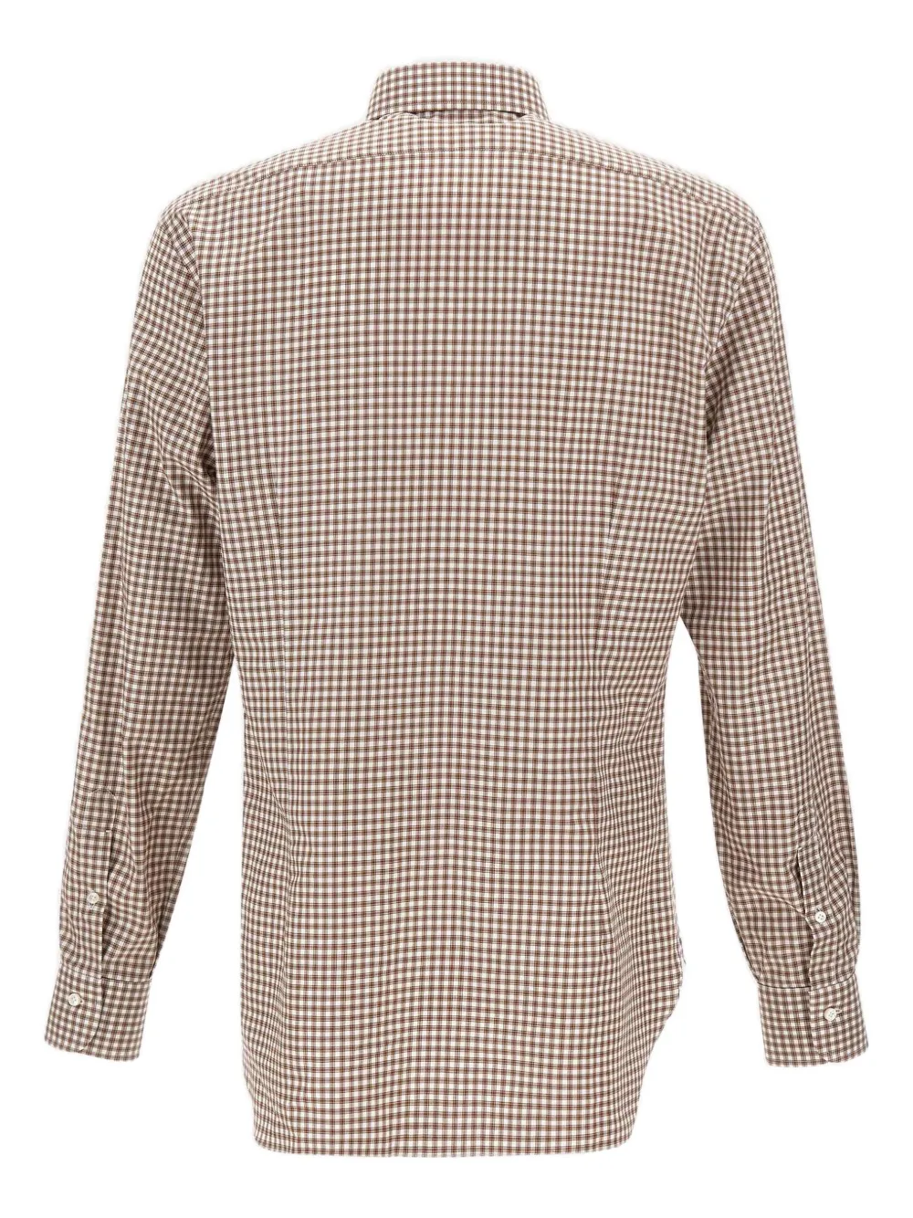 Barba checked long-sleeves shirt - Bruin