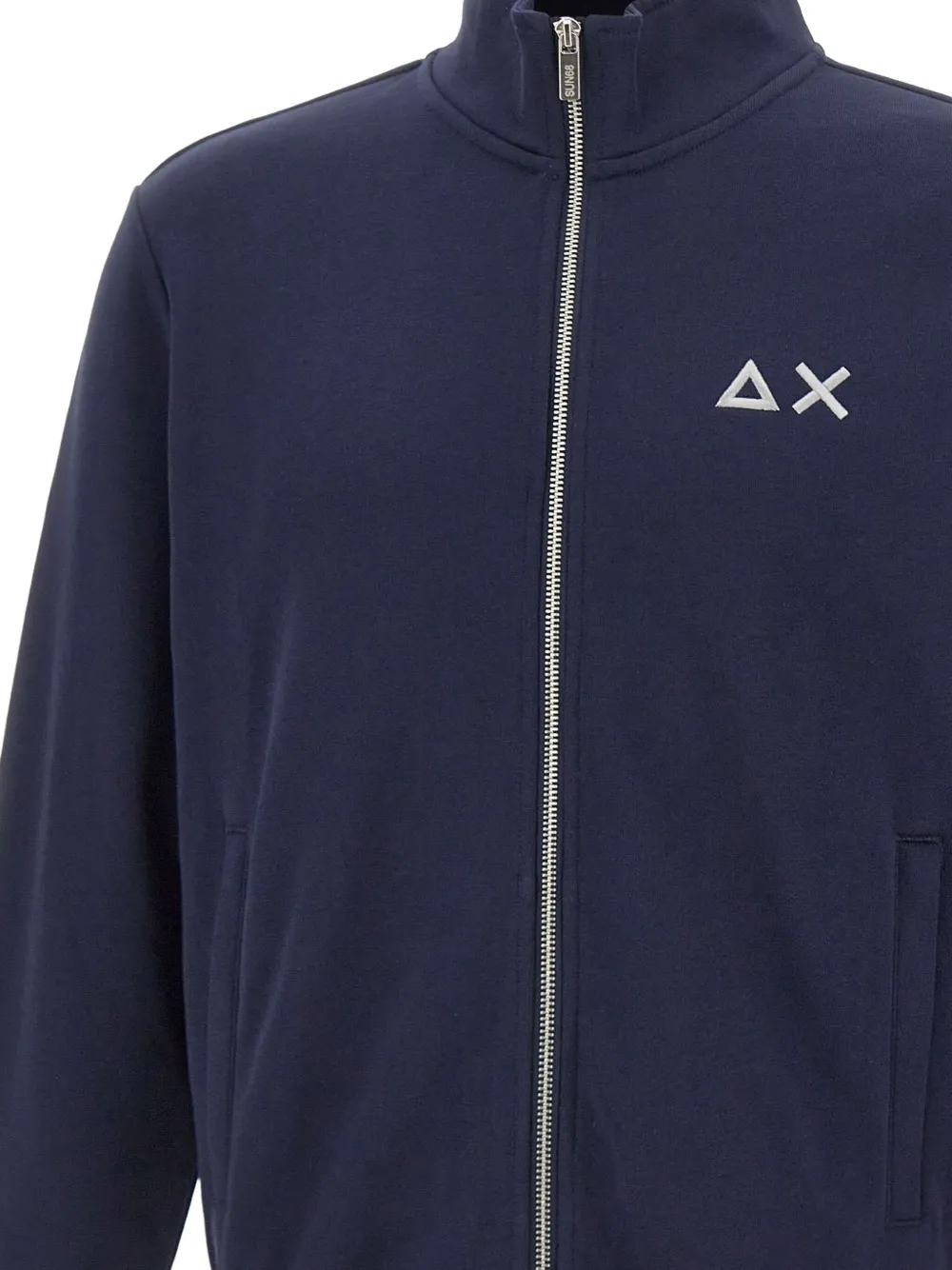 Sun68 Sweater met borduurwerk en rits Blauw