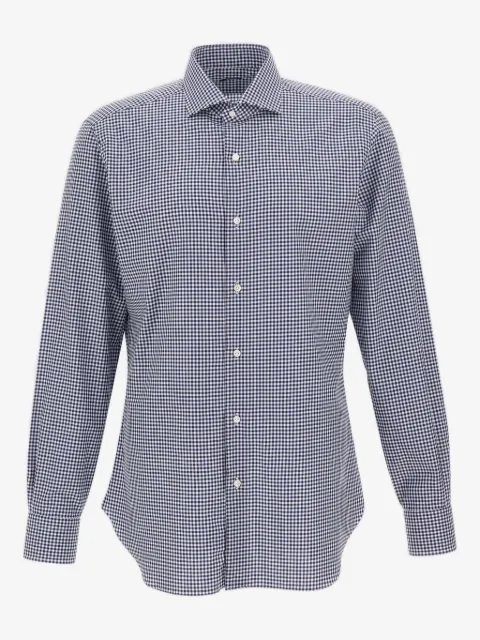 Barba camisa manga larga con motivo de cuadros