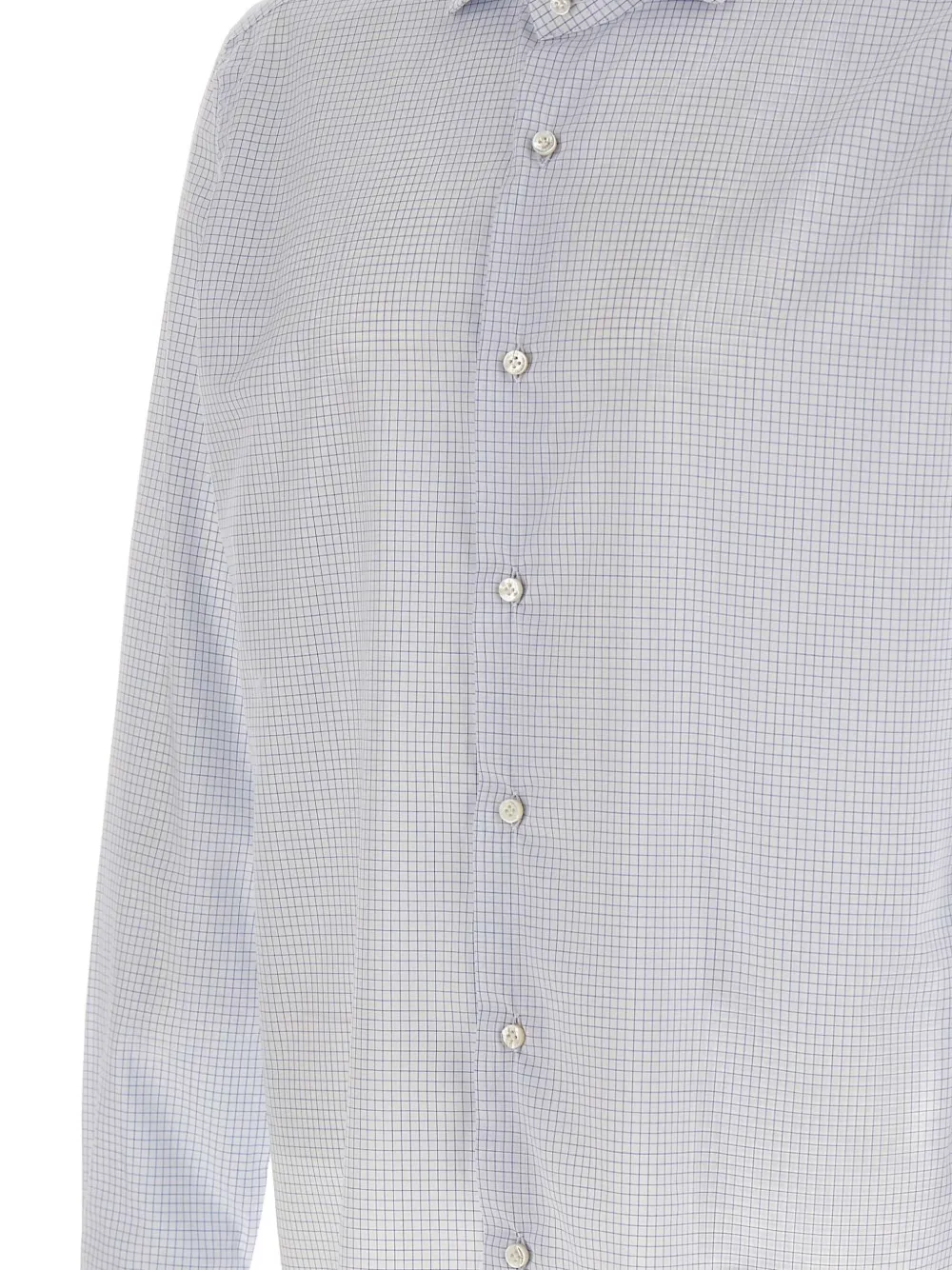 Barba Geruite overhemd Wit