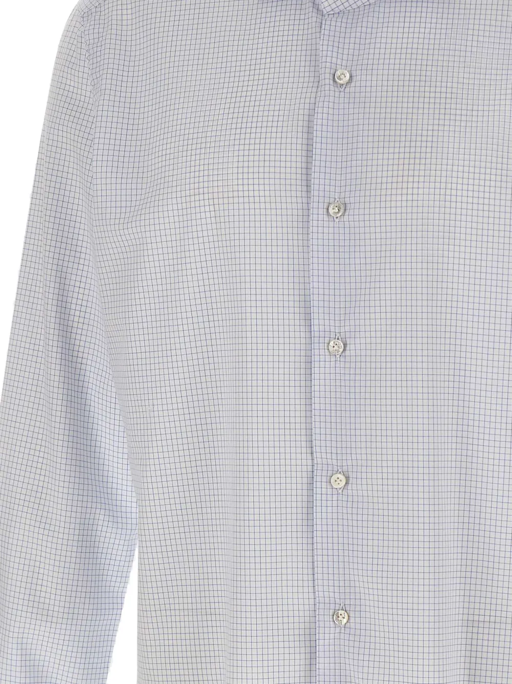 Barba Geruite overhemd Wit