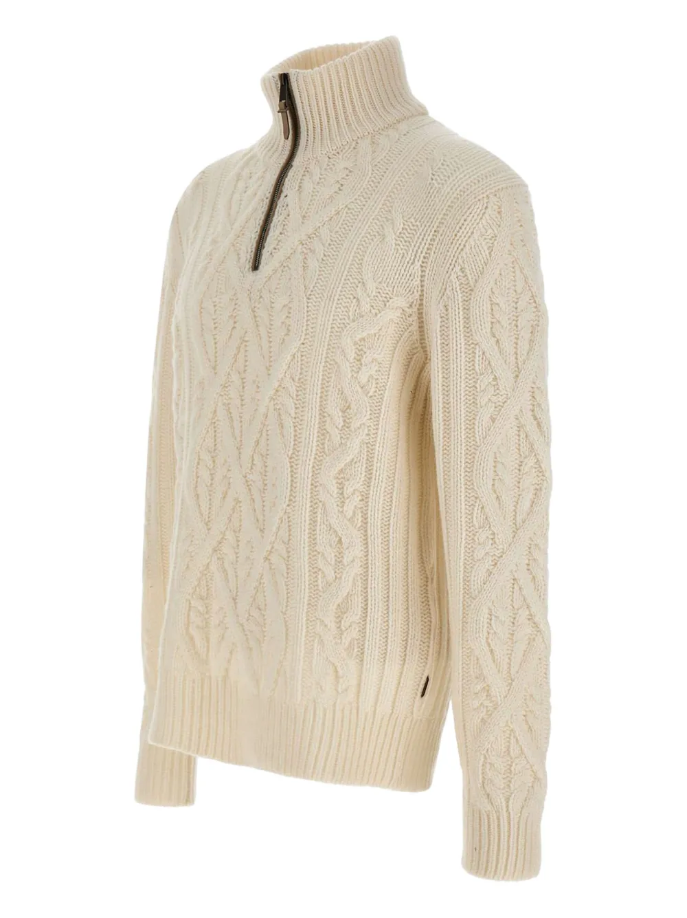 BOSS L-Harpreno half-zip sweater - Beige