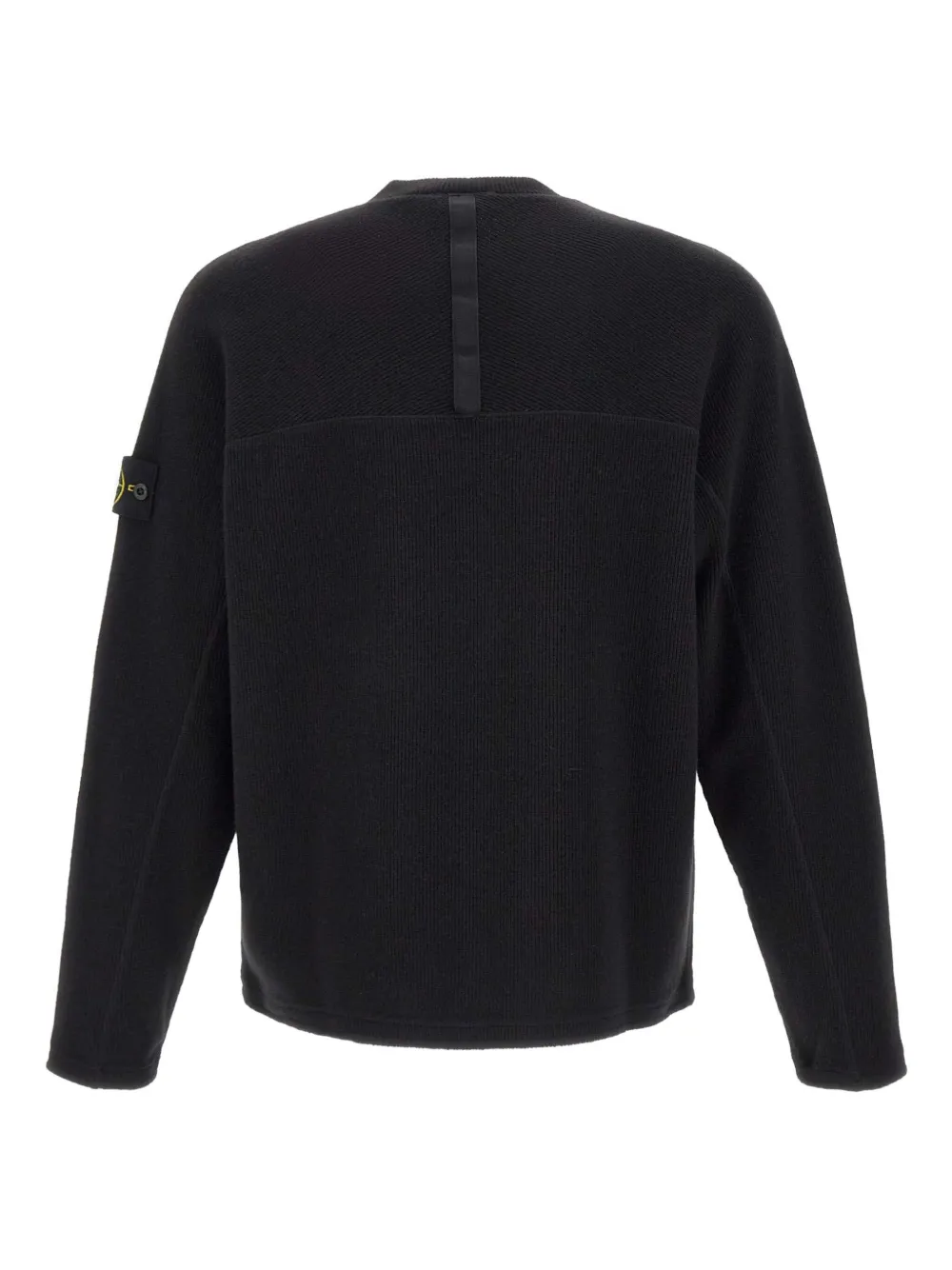 Stone Island patch-detail ribbed pullover - Zwart