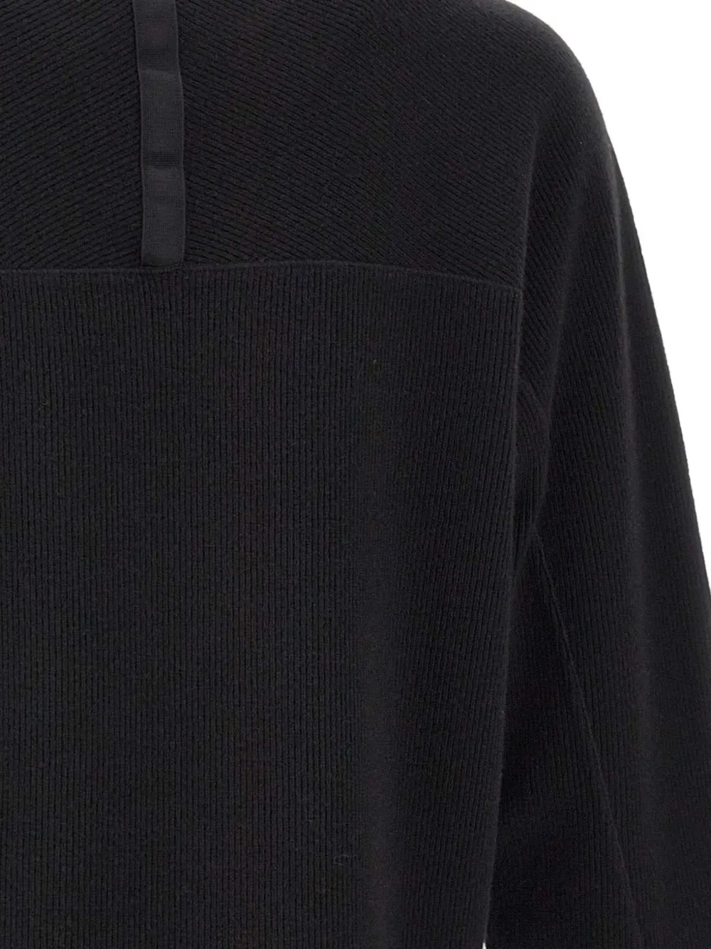 Stone Island Geribbelde pullover met patchdetail Zwart