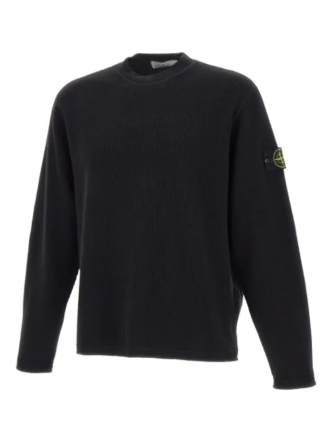 Stone Island patch-detail ribbed pullover