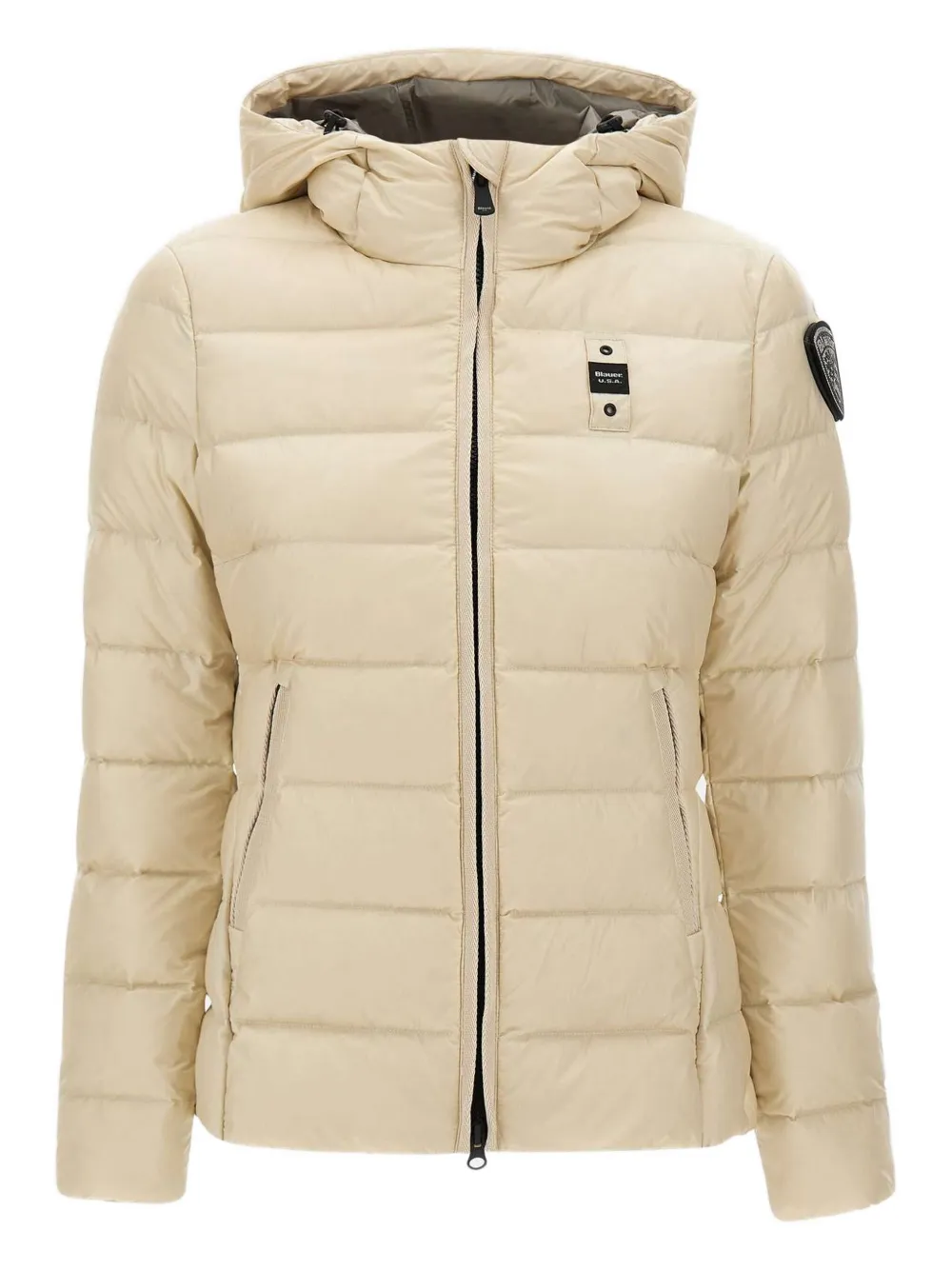 Blauer Charme quilted hooded jacket | Neutrals | Image 1
