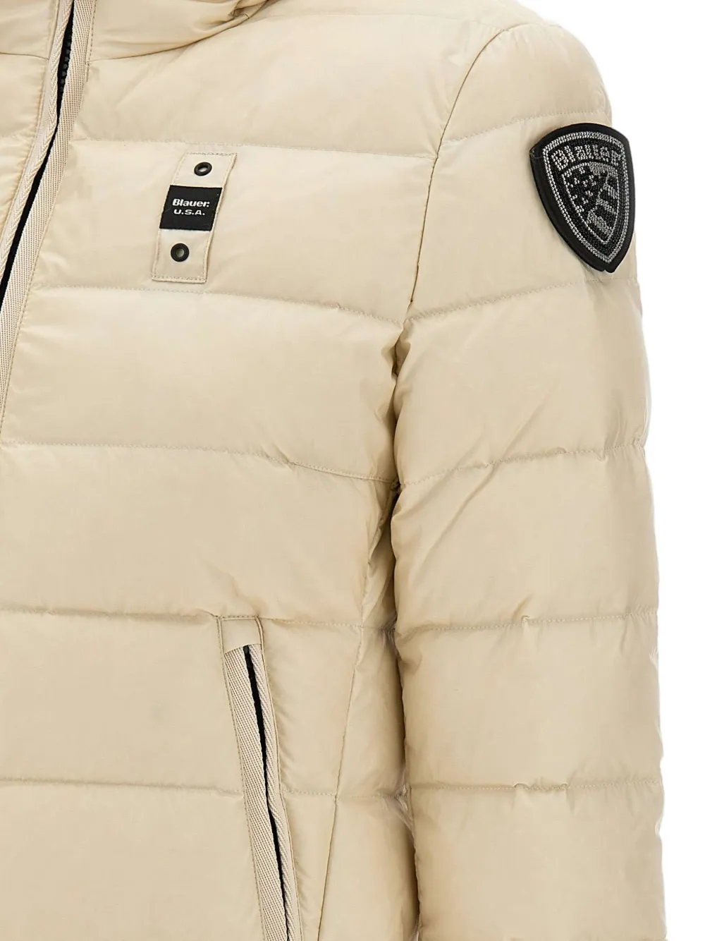Blauer Charme gewatteerd jack met capuchon Beige