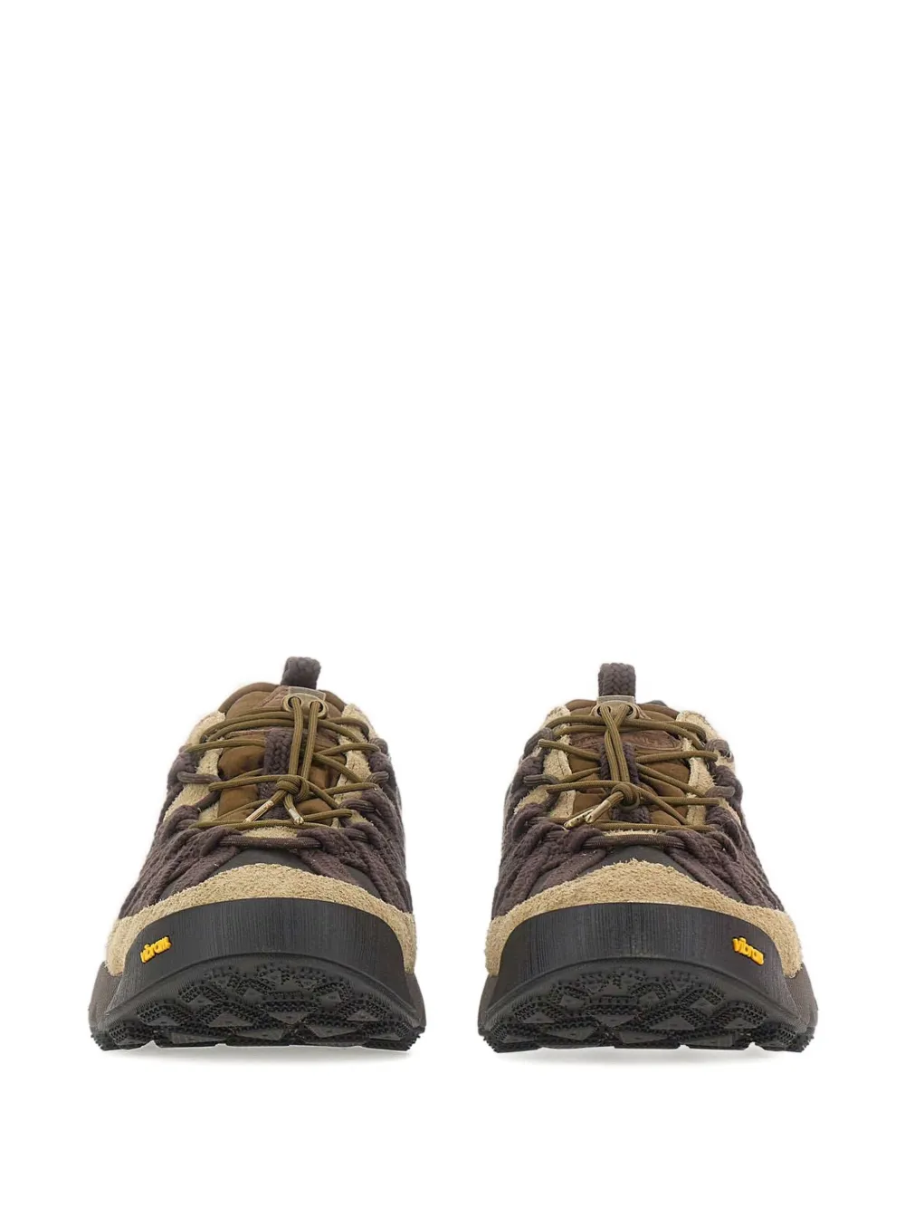 FLOWER MOUNTAIN x Nicholas Daley Iwano 2 trekking sneakers met stiksels Bruin