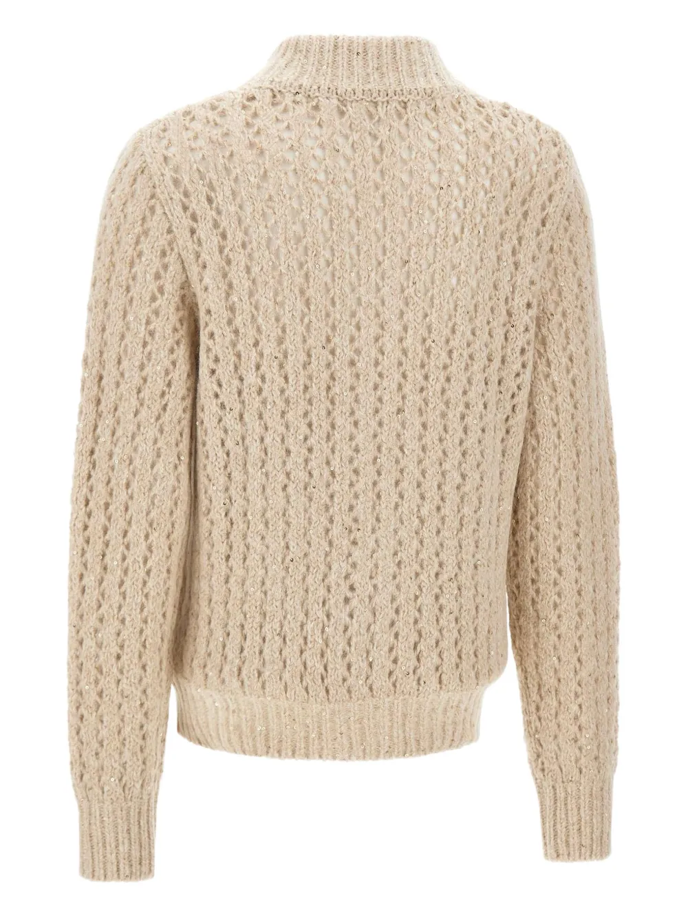 Eleventy Vest met pailletten en rits Beige